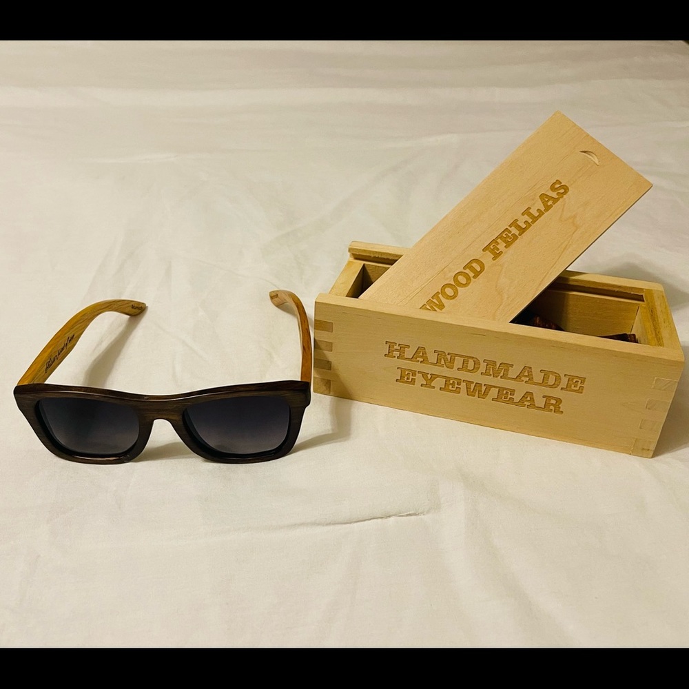 Wood Fellas Sunglasses (Handmade in Munich).  Polarized lenses.